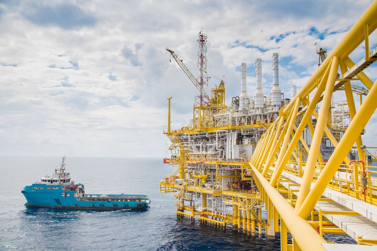 Oil Rig and Drilling Platform in the Ocean - KB Delta